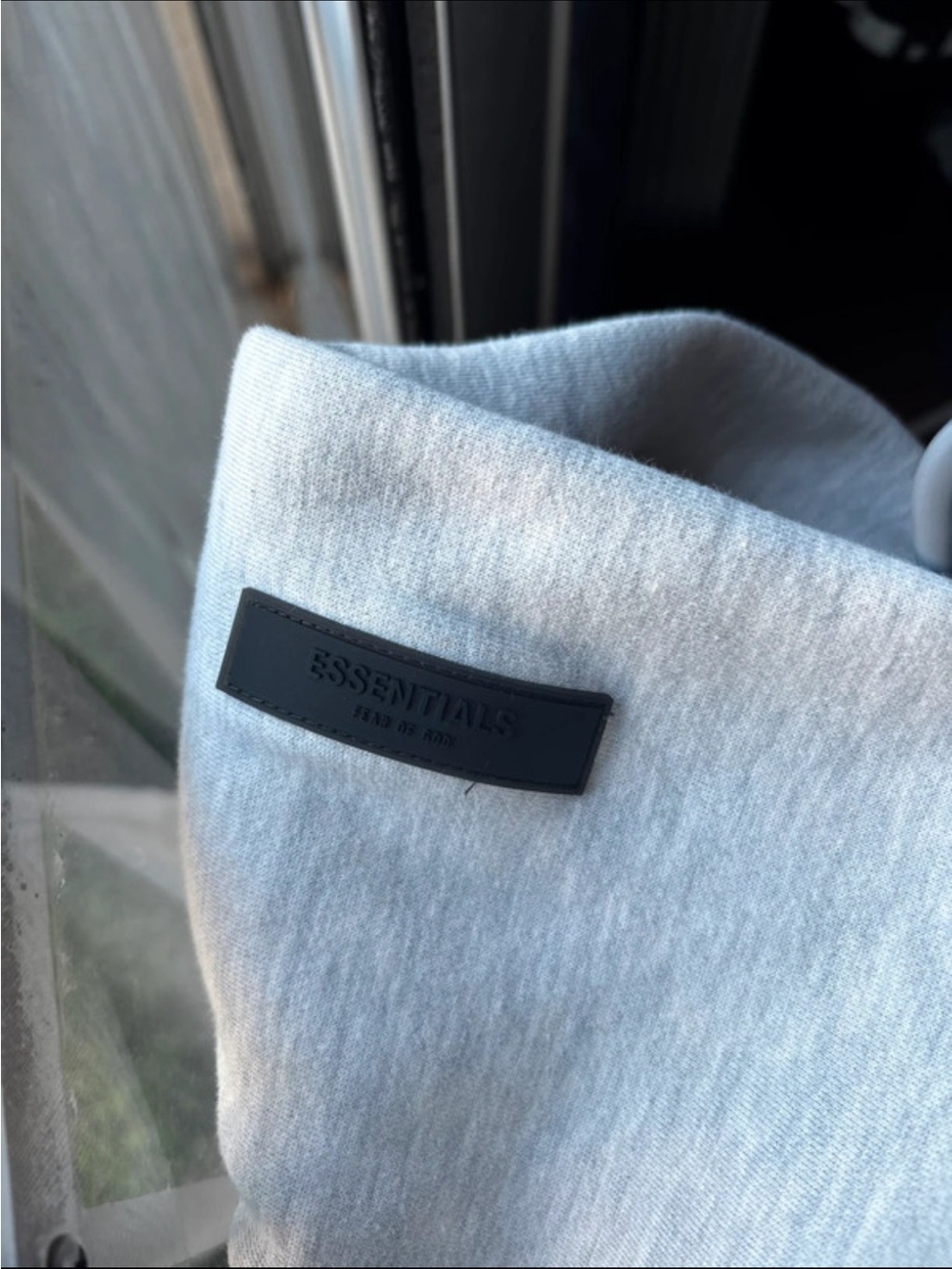 Used Fear of God ESSENTIALS Light Gray Hoodie - Picture 3 of 4